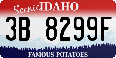 ID license plate 3B8299F