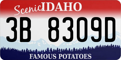 ID license plate 3B8309D