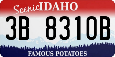 ID license plate 3B8310B