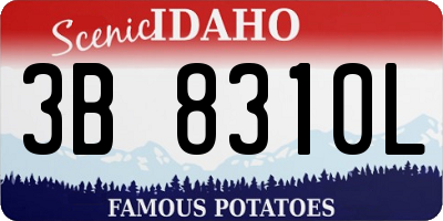 ID license plate 3B8310L