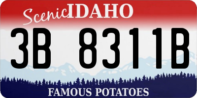 ID license plate 3B8311B