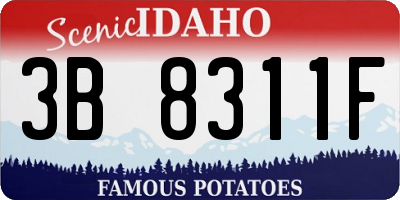 ID license plate 3B8311F