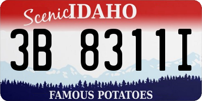 ID license plate 3B8311I