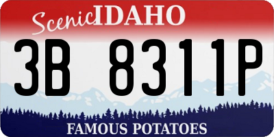 ID license plate 3B8311P