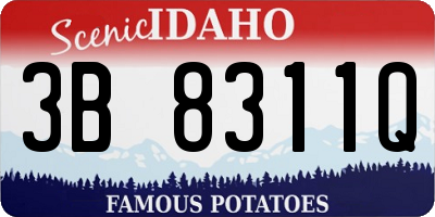 ID license plate 3B8311Q