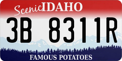 ID license plate 3B8311R