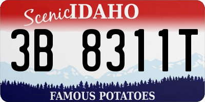 ID license plate 3B8311T