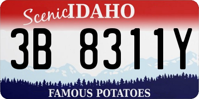 ID license plate 3B8311Y