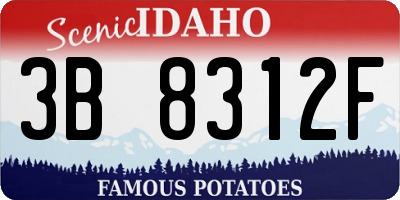 ID license plate 3B8312F