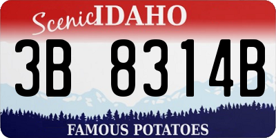 ID license plate 3B8314B