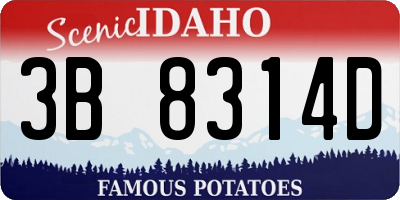ID license plate 3B8314D