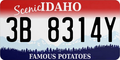 ID license plate 3B8314Y