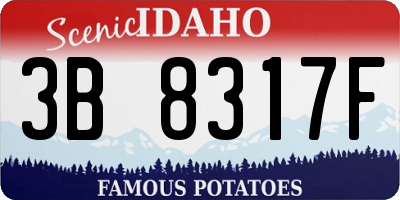 ID license plate 3B8317F