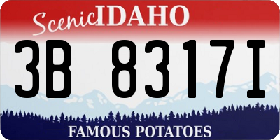 ID license plate 3B8317I