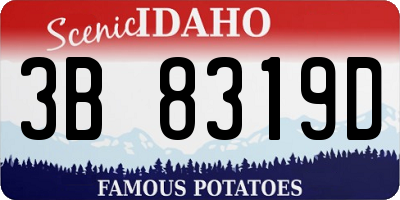 ID license plate 3B8319D