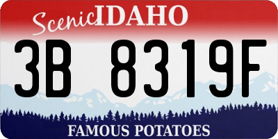 ID license plate 3B8319F