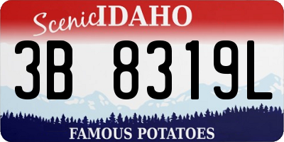 ID license plate 3B8319L