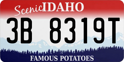 ID license plate 3B8319T