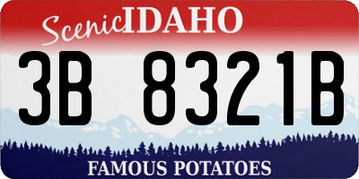 ID license plate 3B8321B