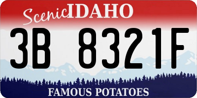 ID license plate 3B8321F