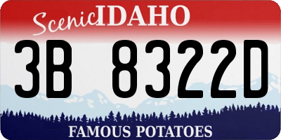 ID license plate 3B8322D