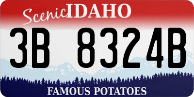 ID license plate 3B8324B