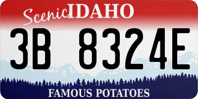 ID license plate 3B8324E