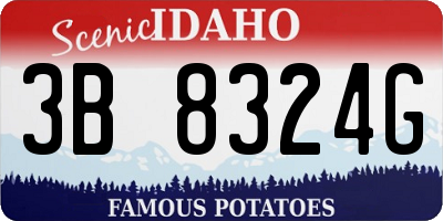 ID license plate 3B8324G