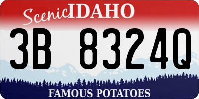 ID license plate 3B8324Q