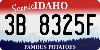 ID license plate 3B8325F
