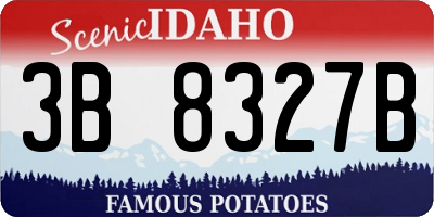 ID license plate 3B8327B