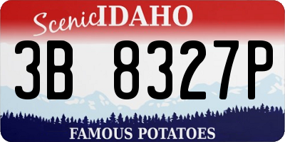 ID license plate 3B8327P