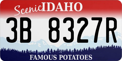 ID license plate 3B8327R