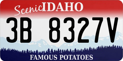 ID license plate 3B8327V