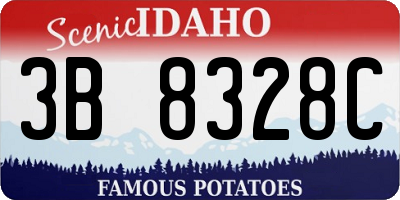 ID license plate 3B8328C