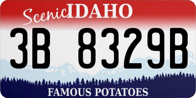 ID license plate 3B8329B