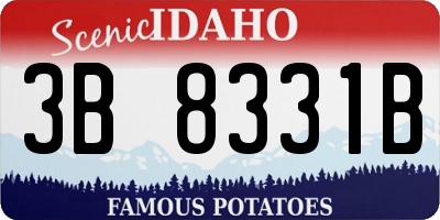ID license plate 3B8331B