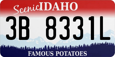 ID license plate 3B8331L