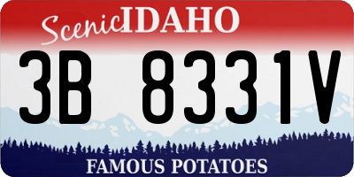 ID license plate 3B8331V
