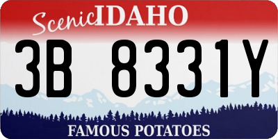 ID license plate 3B8331Y