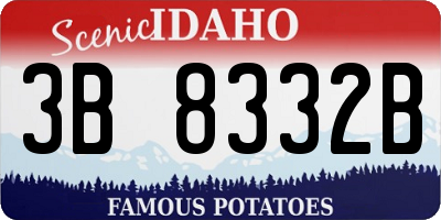 ID license plate 3B8332B