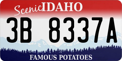 ID license plate 3B8337A