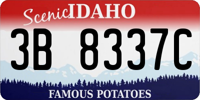 ID license plate 3B8337C