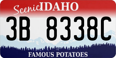 ID license plate 3B8338C