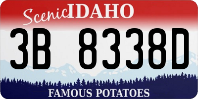 ID license plate 3B8338D