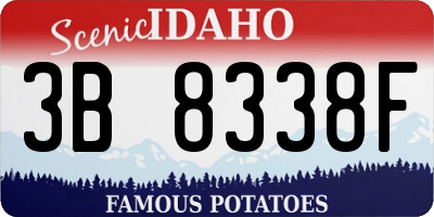 ID license plate 3B8338F