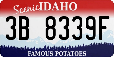 ID license plate 3B8339F
