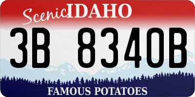 ID license plate 3B8340B
