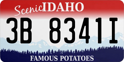 ID license plate 3B8341I