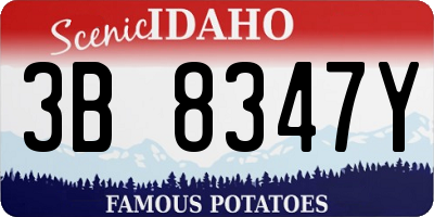 ID license plate 3B8347Y